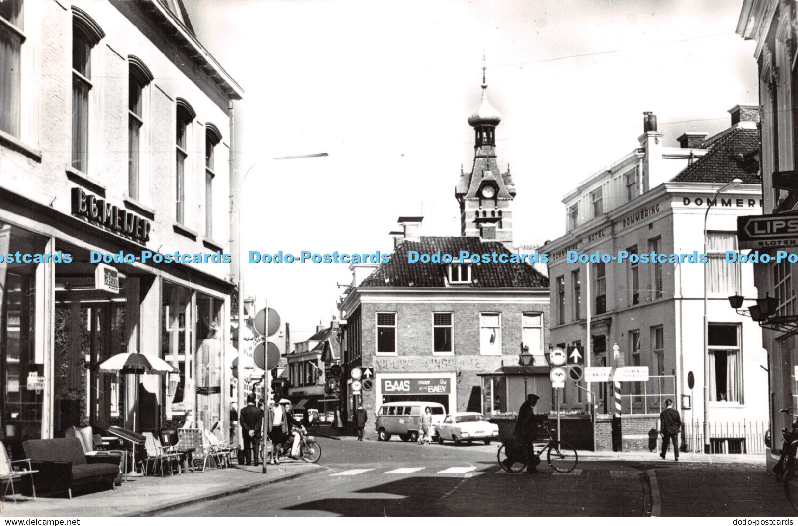 R340816 Winschoten Langestraat en Toren Stadhuis H Wal 1968