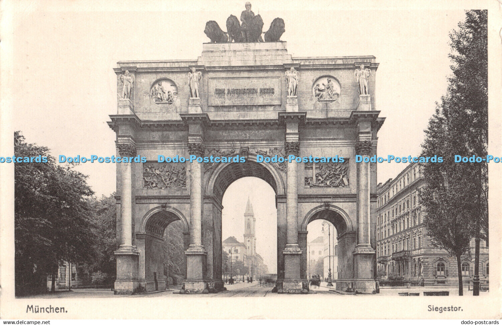 R353691 Munchen Siegestor J Velten Postcard 1914