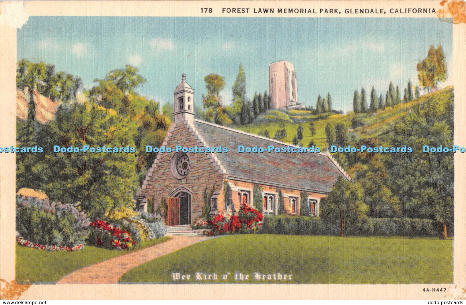 R353799 California Glendale Forest Lawn Memorial Park Mer Kirk of the Heather Re