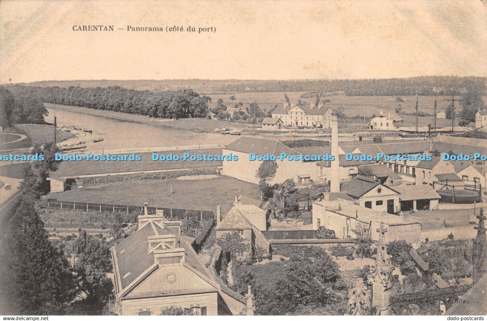 R359645 Carentan Panorama cote du port 1910