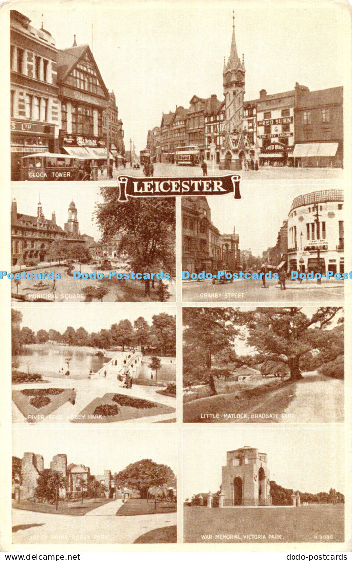 R368392 Leicester Municipal Square Granby Street Valentine Phototype Multi View
