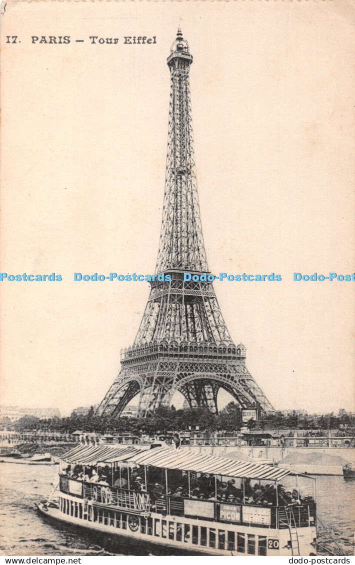 R378701 Paris 17 Tour Eiffel Carte Postale