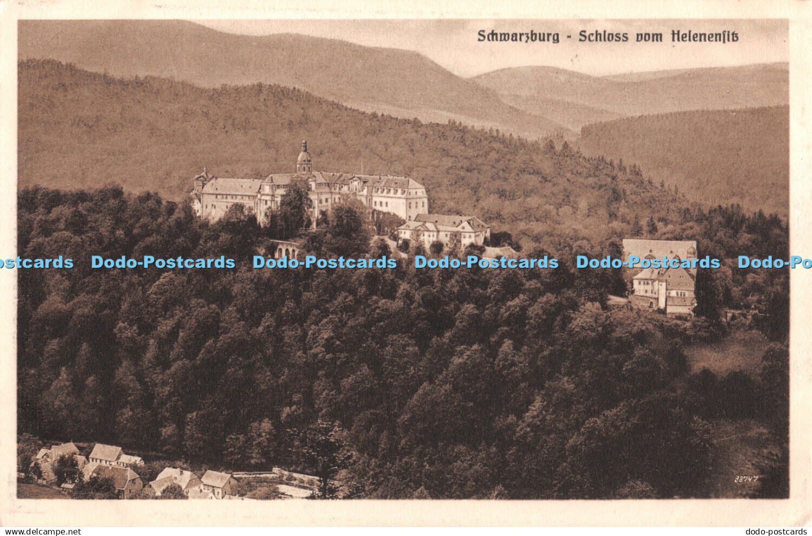 R380108 Schwarzburg Schloss vom Helenenfitz Herm Paris