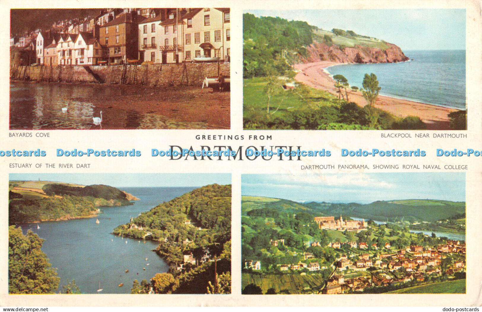 R380321 Greetings from Dartmouth Bayards Cove Blackpool near Dartmouth Jarrold C