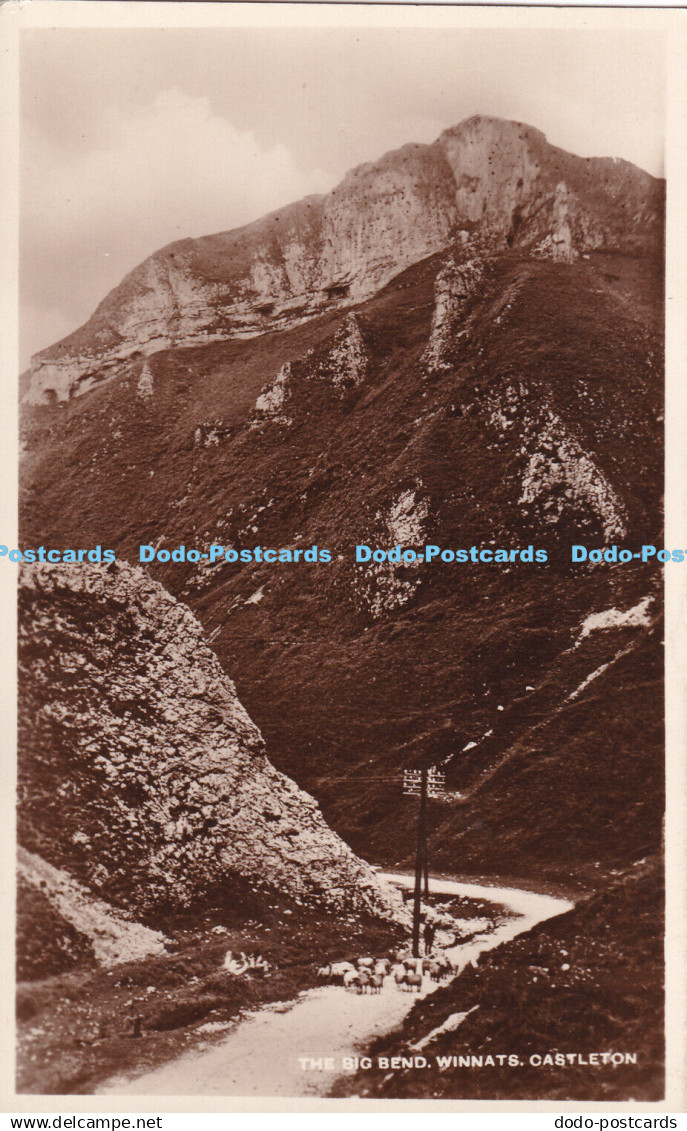 R385450 The Big Bend Winnats Coastleton RP Post Card 1939