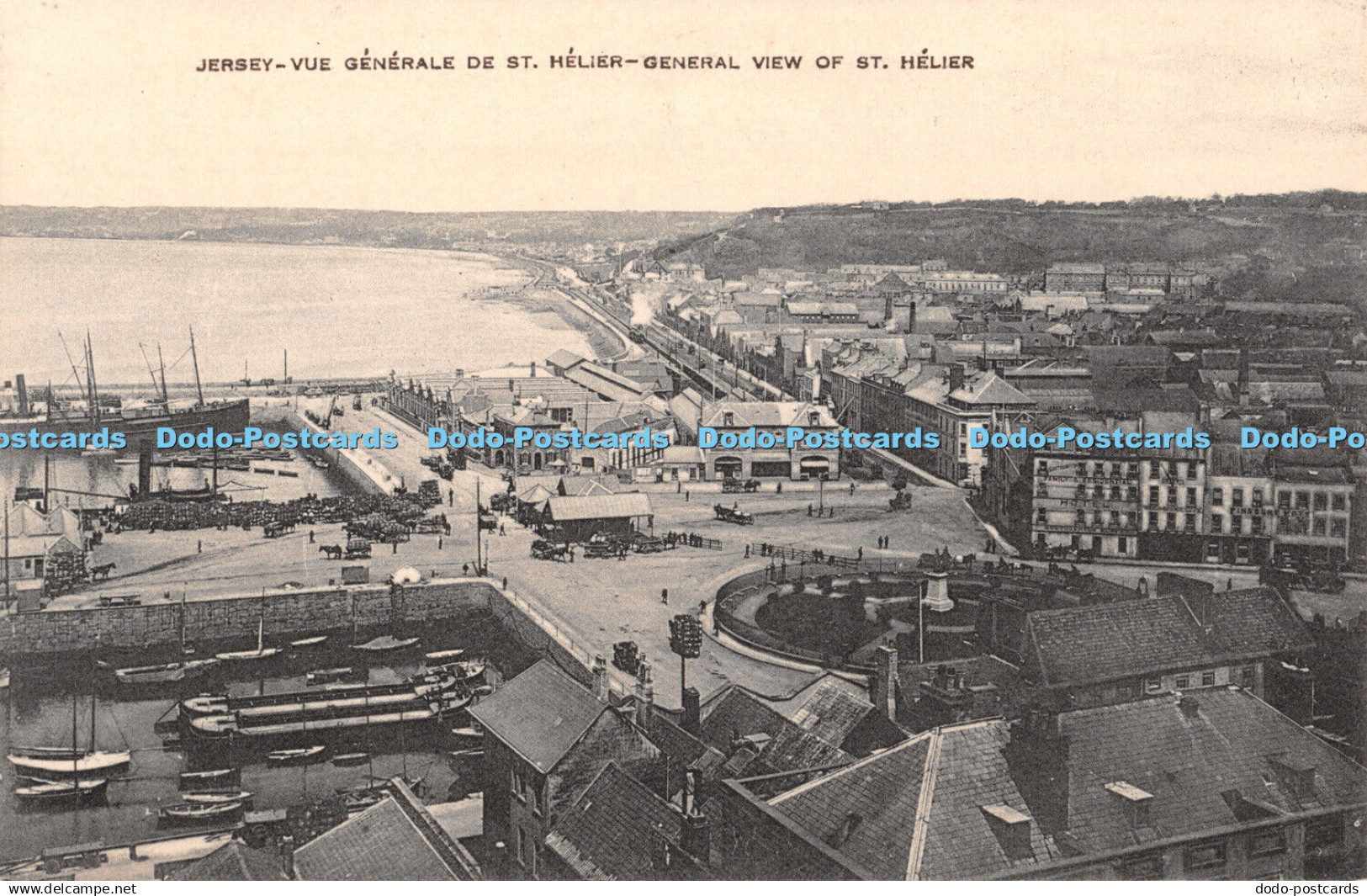 R411492 Jersey Vue Generale de St Helier General View of St Helier F F