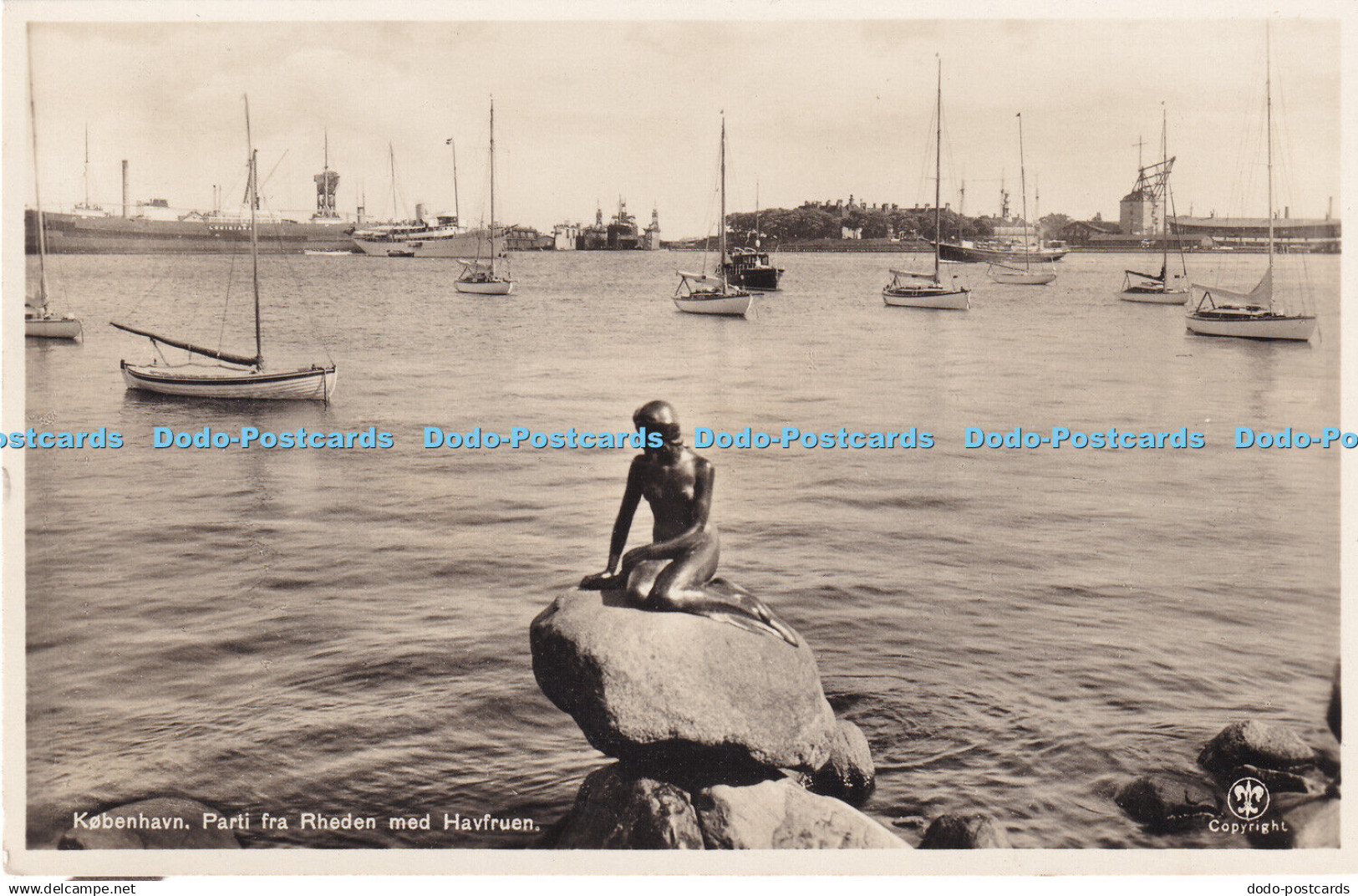 R420164 Kobenhavn Parti fra Rheden med Havfruen Alex Vincent