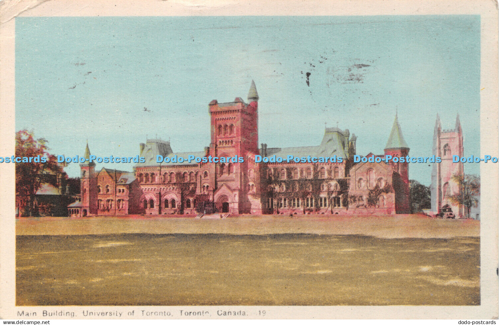 R424044 Canada Toronto Man Building University of Toronto Photogelatine Engravin