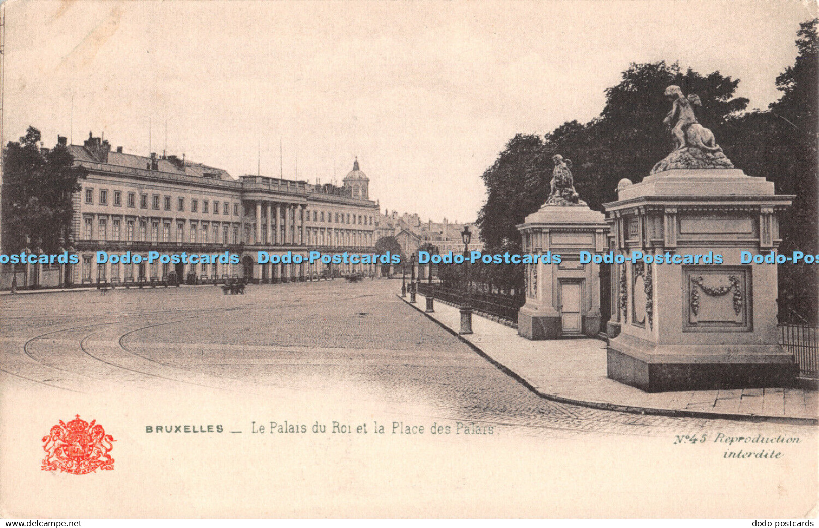 R425201 Bruxelles Le Palais du Roi et la Place des Palais Grand Bazar Anspach Ed