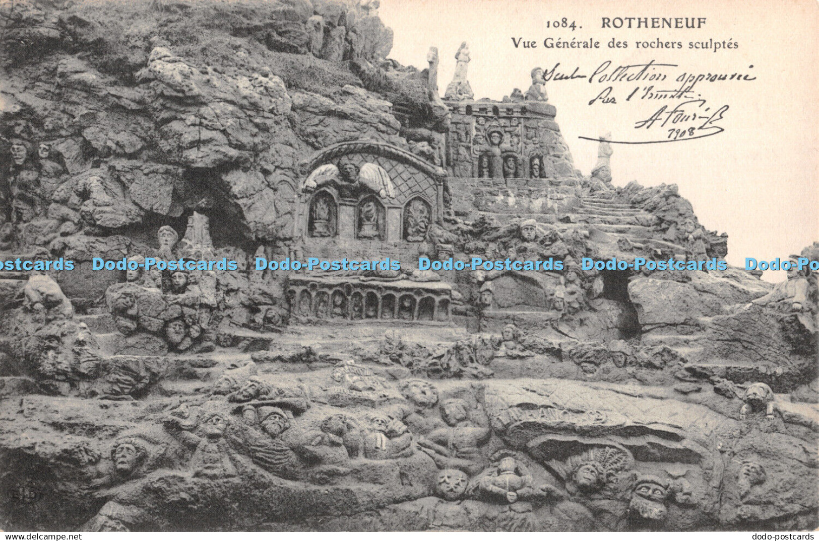 R425869 Rotheneuf Vue Generale des Rochers Sculptes