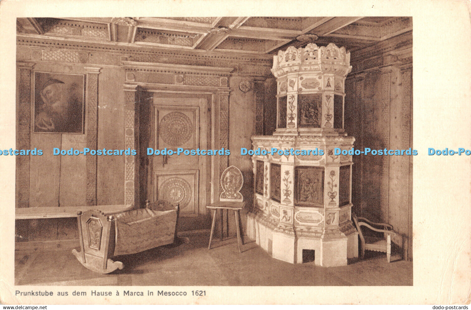 R439472 Prunkstube aus dem Hause a Marca in Mesocco Museo Engiadinais