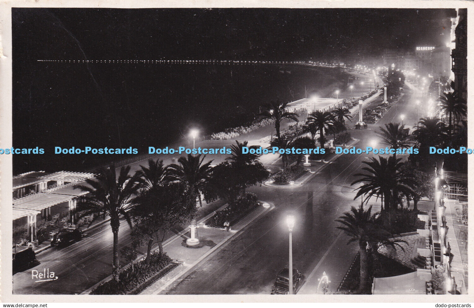 R445479 Nice la nuit La Promenade des Anglais Rella Collection La Cote d Azur RP