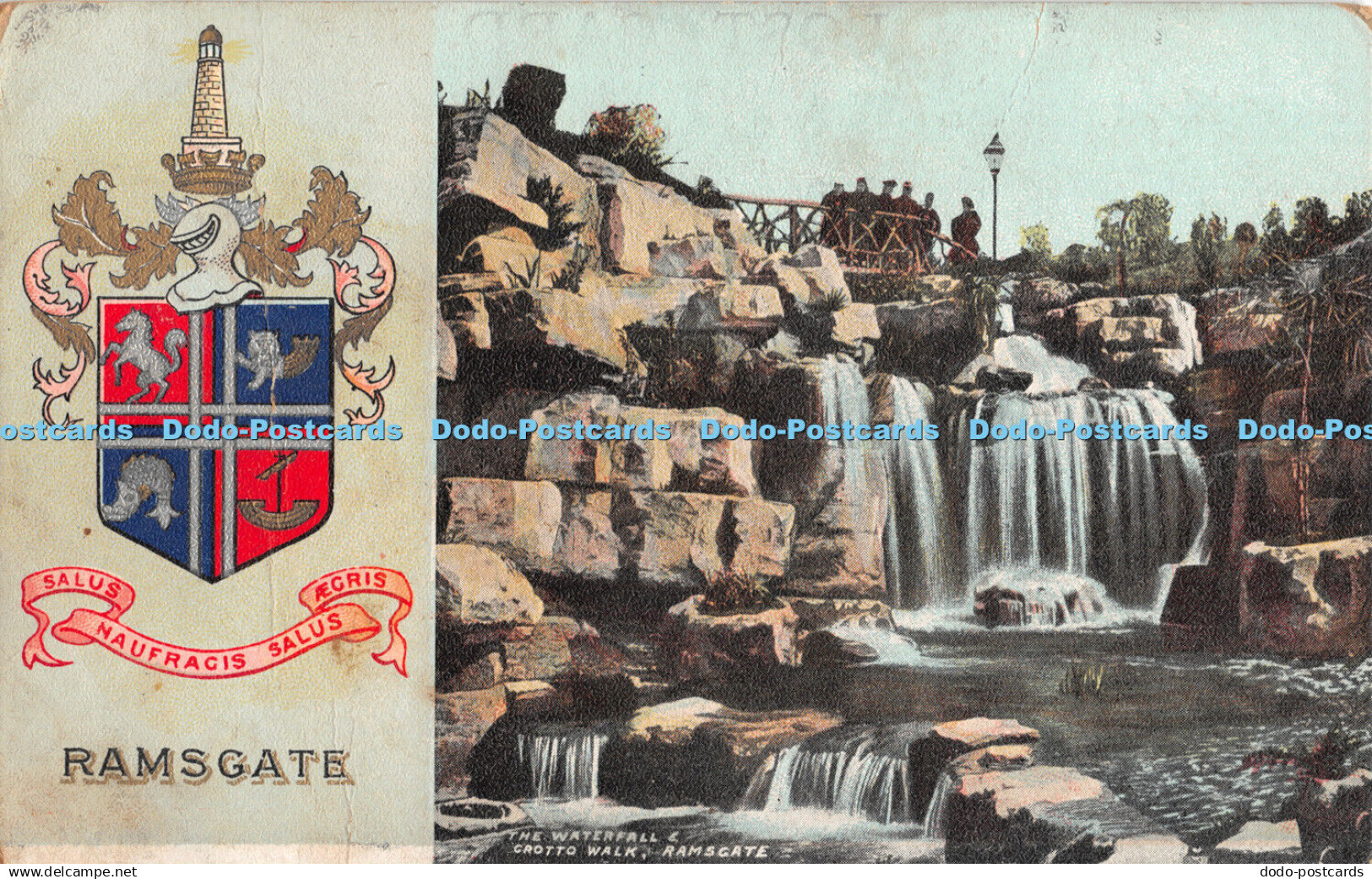 R448668 Ramsgate The Waterfall and Grotto Walk Ramsgate B and R Series 1908