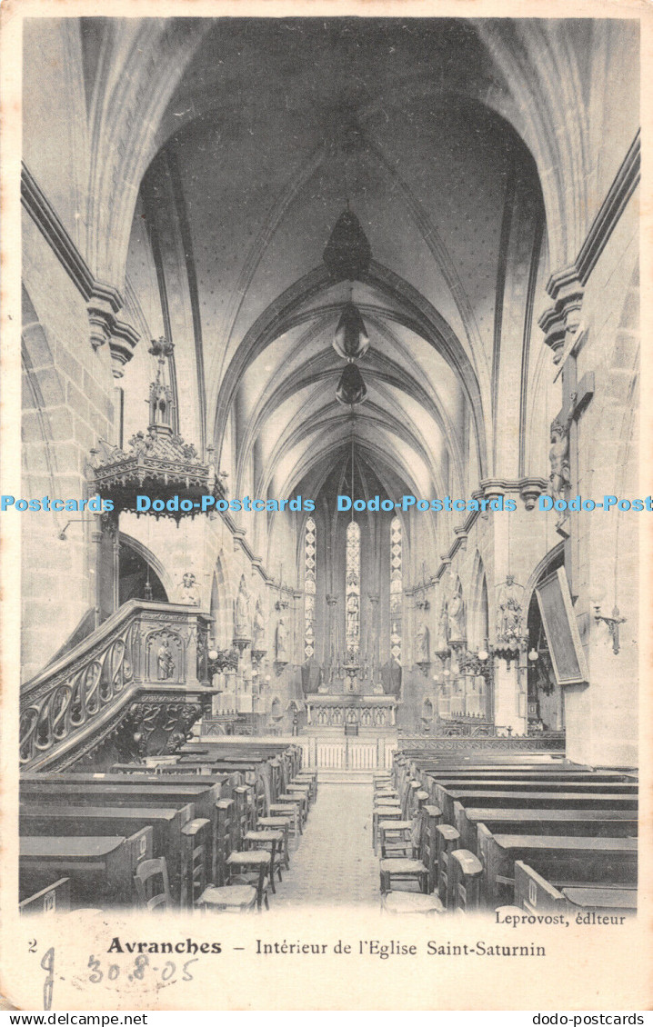 R453091 2 Avranches Interieur de lEglise Saint Saturnin Leprovost 1905