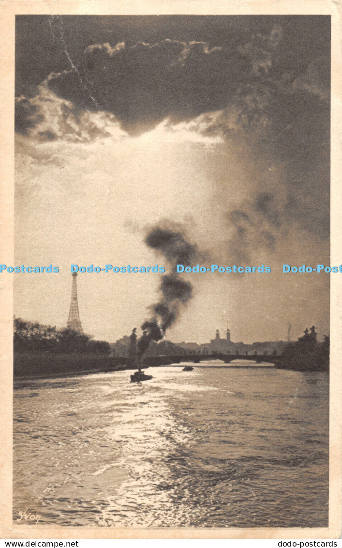 R476028 Paris Moonlight on the Seine Yvon Serie 11 No 1 1923