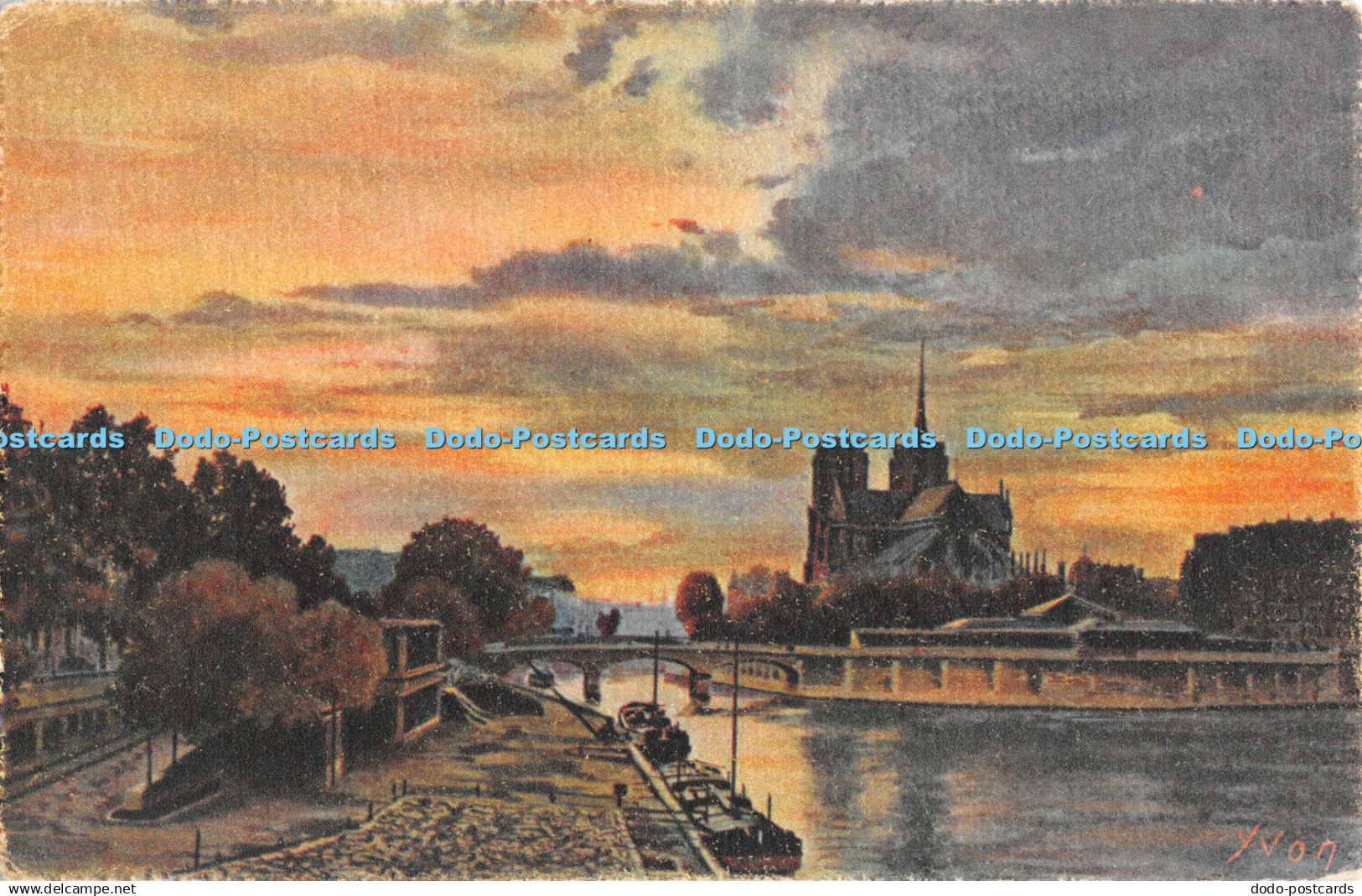 R489318 Paris En Flanant Crepuscule Sur Notre Dame Yvon Serie 1 13