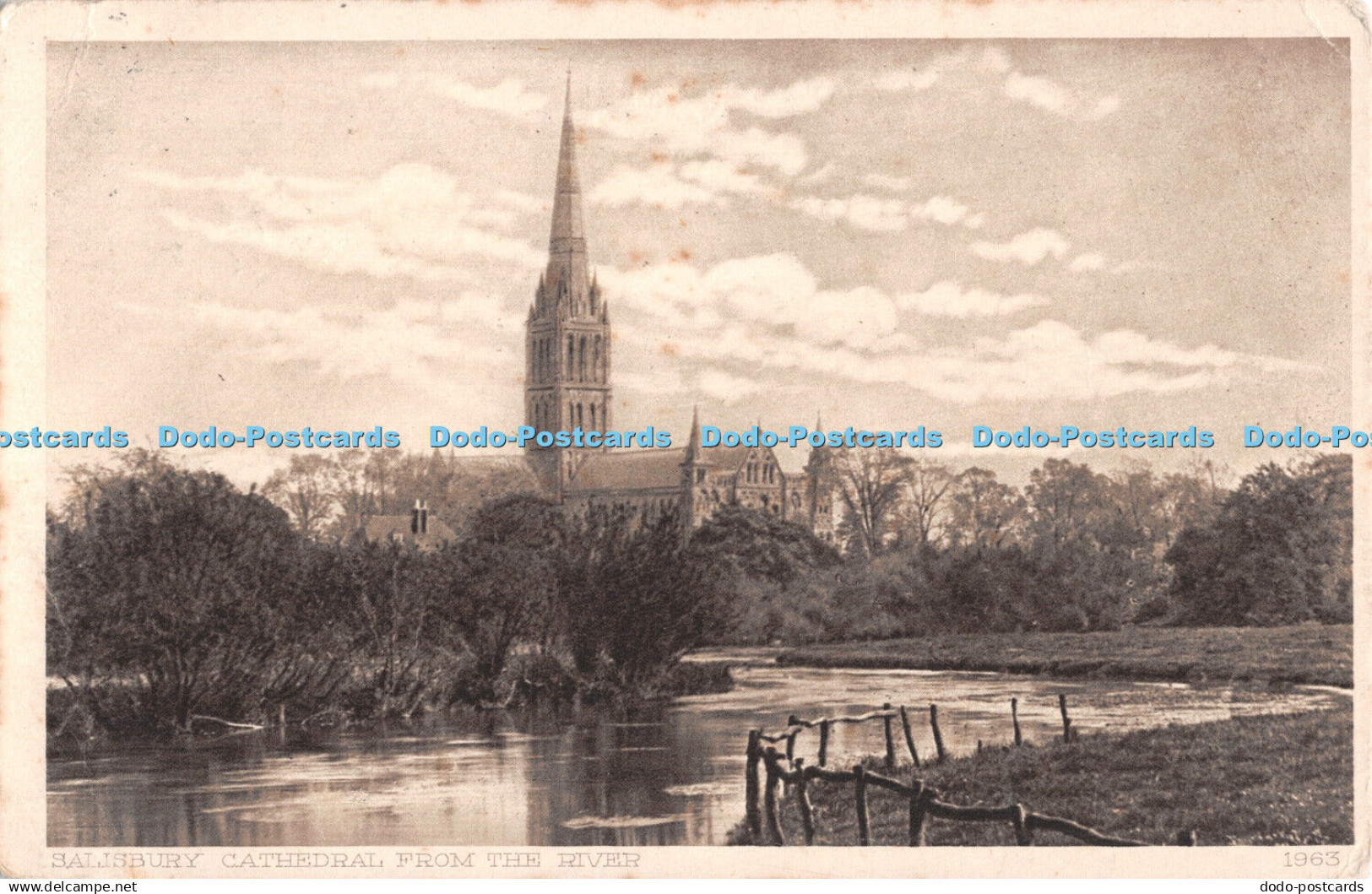 R506919 Salisbury Cathedral from the River 1963 A Smee Salisbury S H 1963 1913