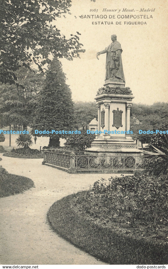 R585047 Santiago de Compostela Estatua de Figueroa Hauser y Menet