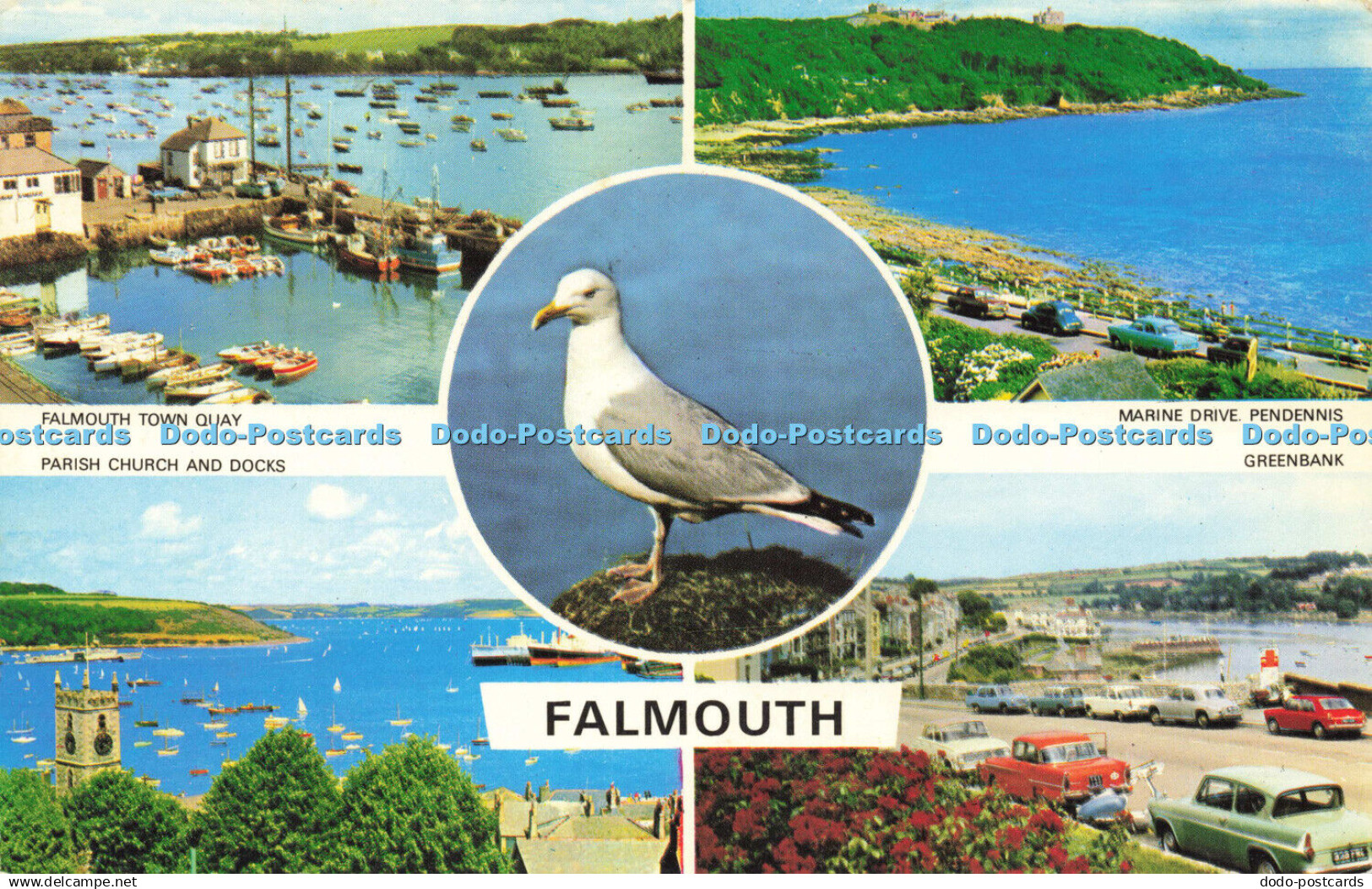 R600192 Falmouth Parish Church and Docks Greenbank Falmouth Town Quay E T W Denn