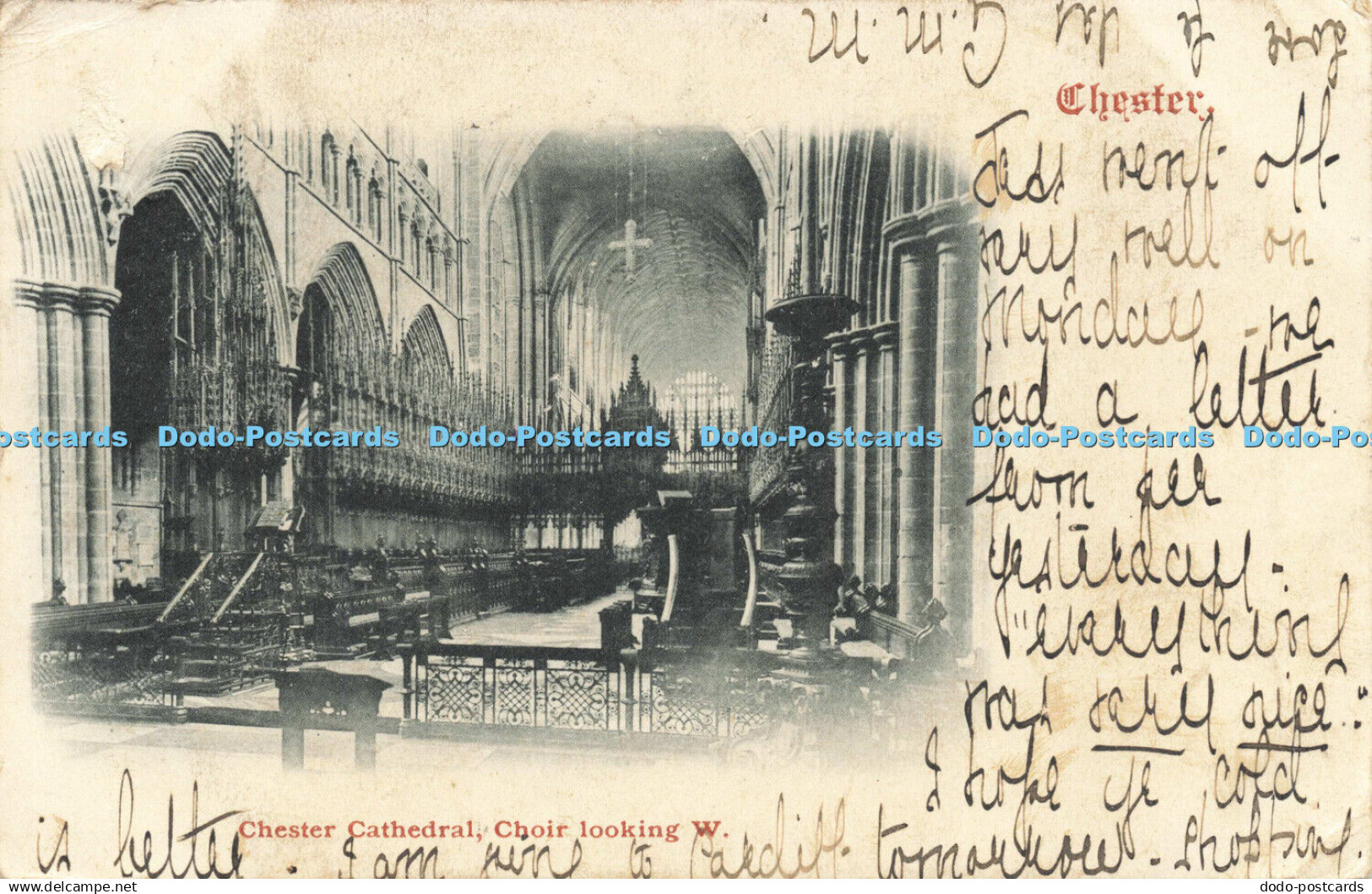 R613532 Chester Chester Cathedral Choir looking W 1901