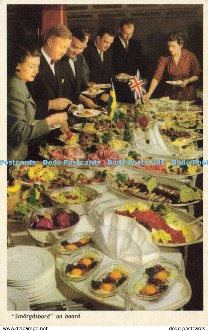 R620647 Smorgasbord on board Swedish Lloyd Patricia Saga Suecia Britannia Gothen