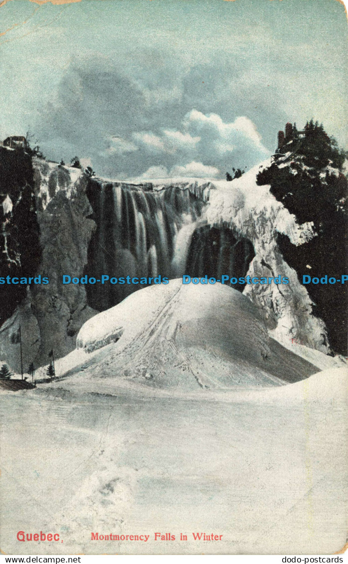 R635004 Quebec. Montmorency Falls in Winter. Illustrated Post Card. 1908