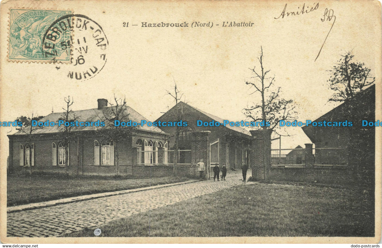 R636027 Hazebrouck. Nord. L Abattoir. 1906