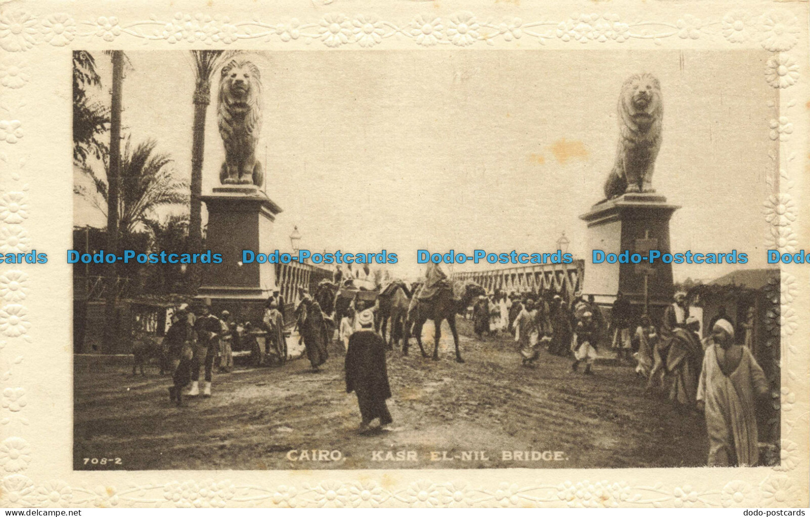 R651556 Cairo. Kasr el Nil Bridge. The Cairo Postcard Trust. Series. 708