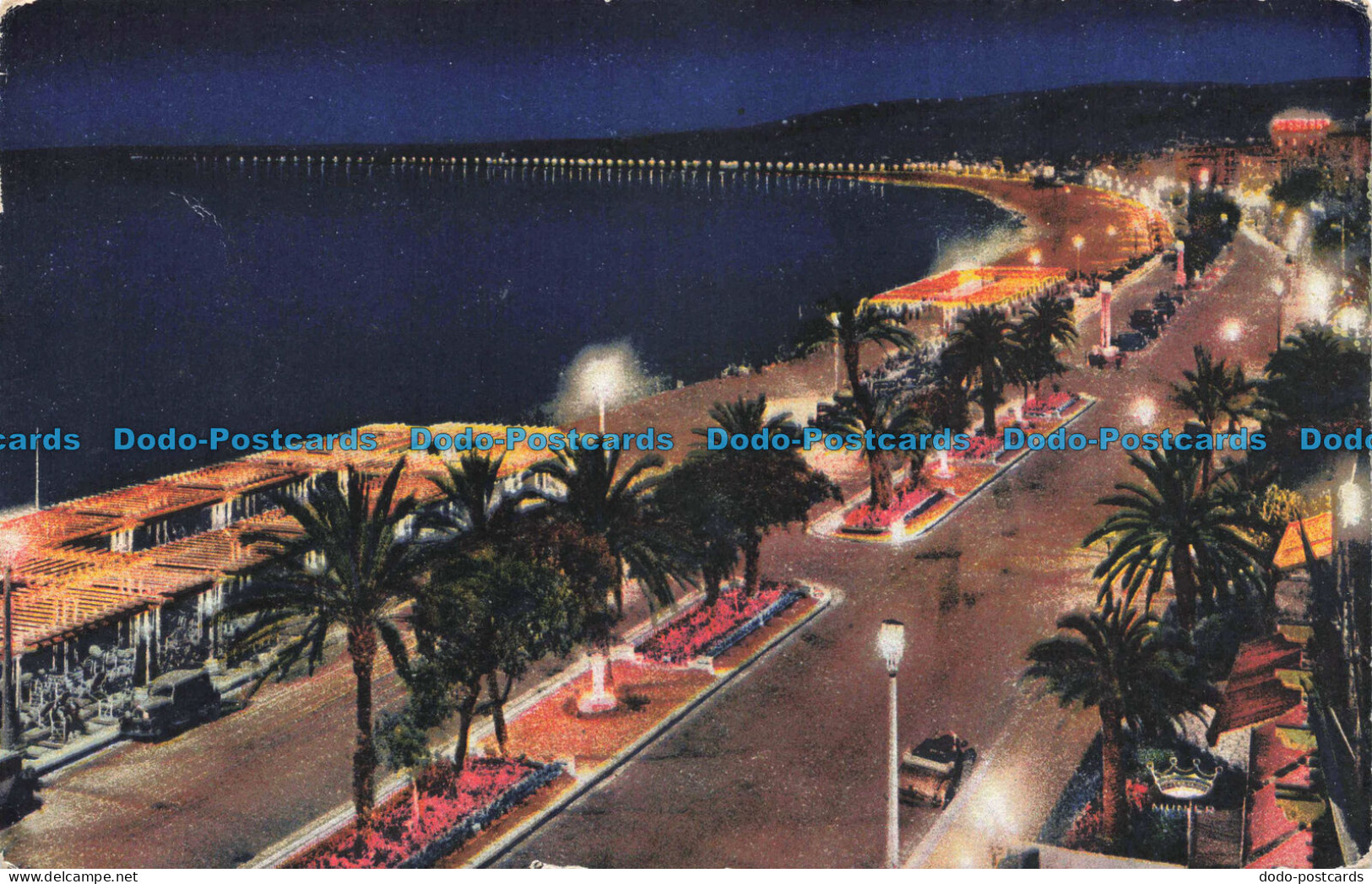 R678102 Nice. La Promenade des Anglais. Effet de Nuit. Art Munier