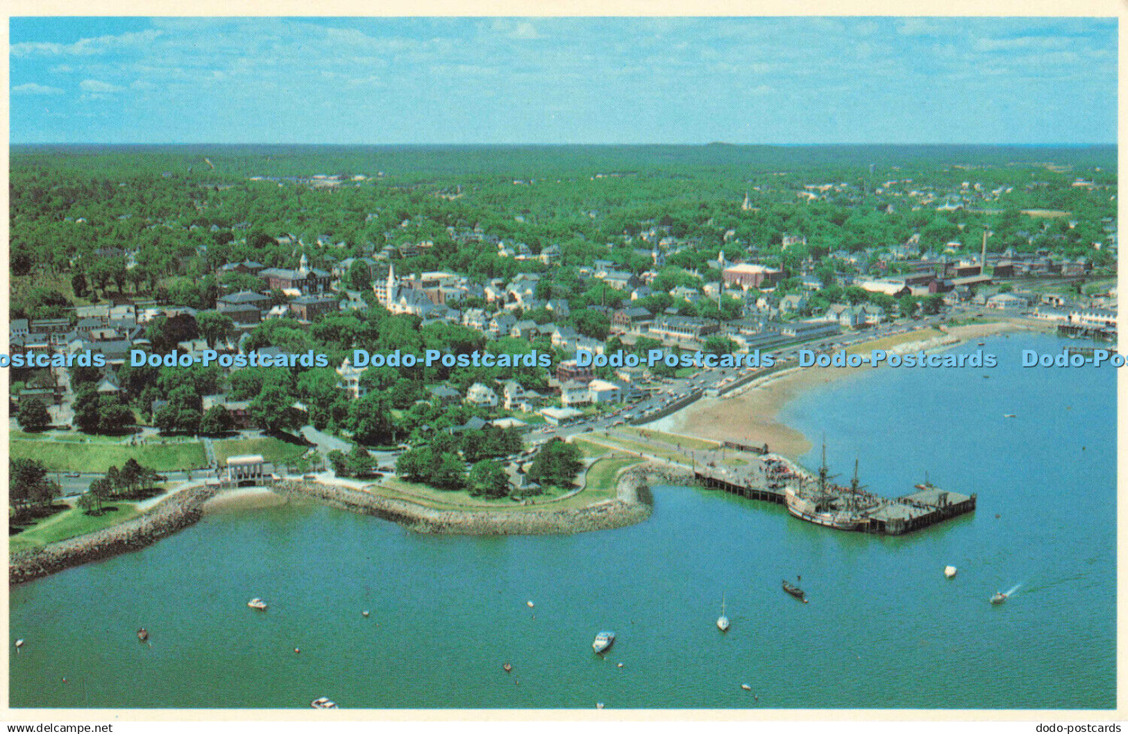 R681199 Massachusetts. Aerial View Plymouth. Taken over Plymouth Harbour. Bromle
