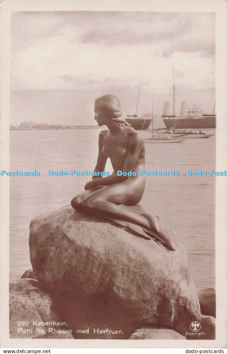 R691854 Kobenhavn. Parti fra Rheden med Havfruen. Langelinie Kiosk