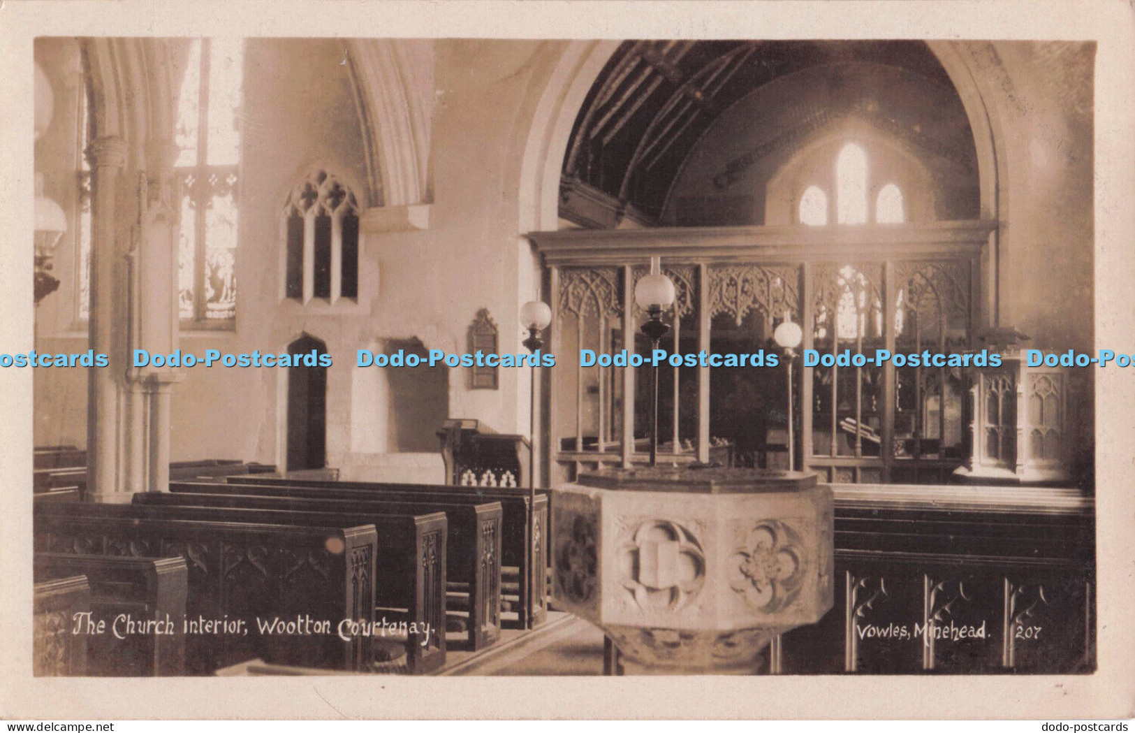 R694826 Wootton Courtenay. The Church Interior. Vowles