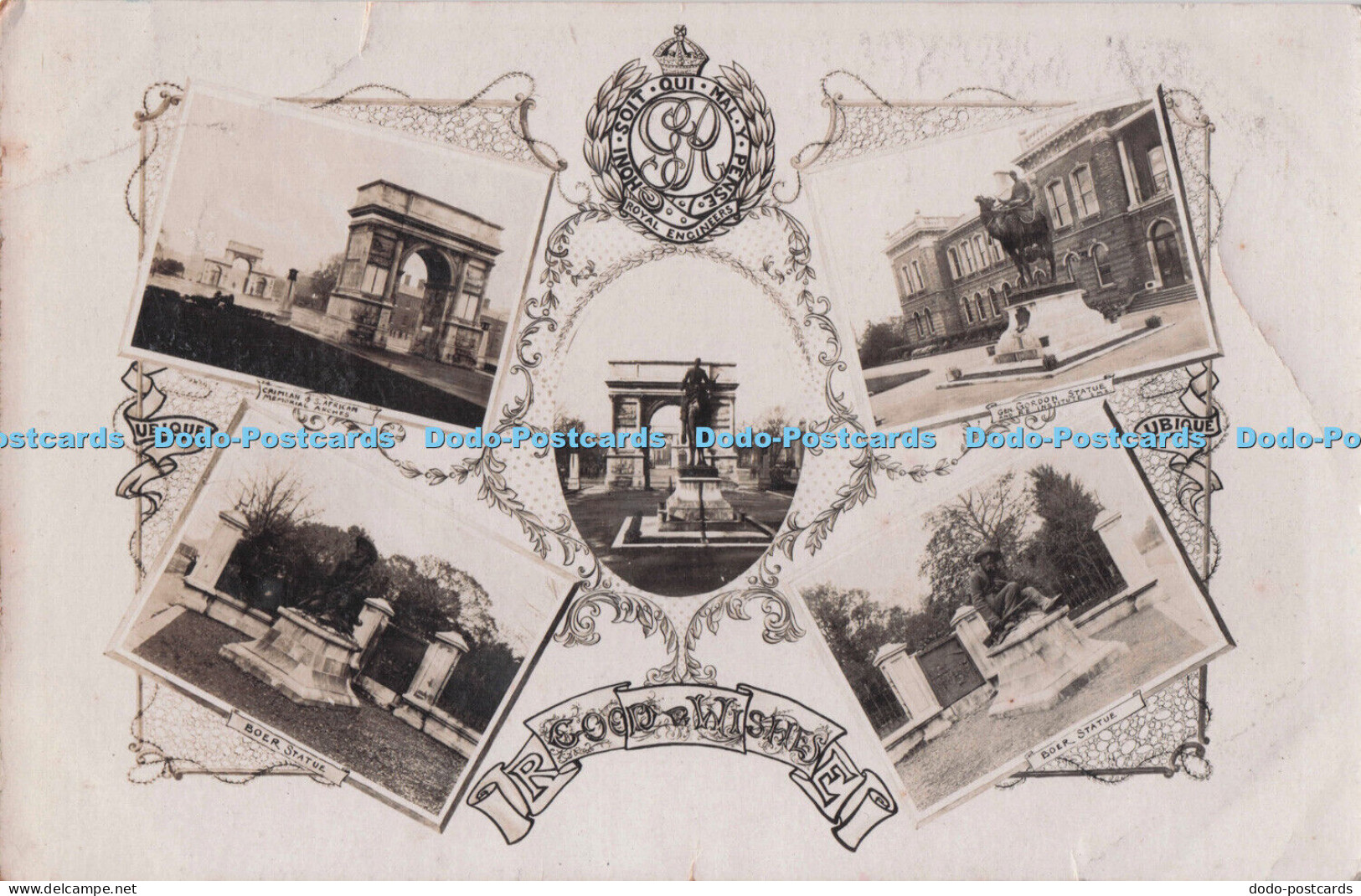 R714083 Boer Statue. Gen. Gordon Statue and R. E. Institute. Multi View