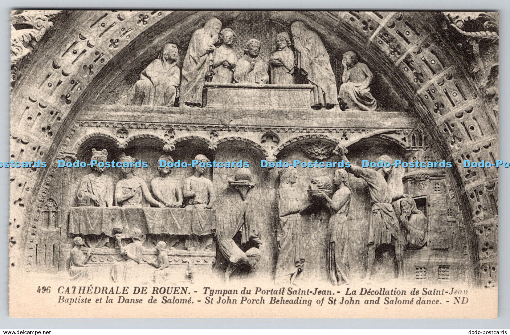 R739298 Cathedrale de Rouen St John Porch Beheading of St John and Salome Dance