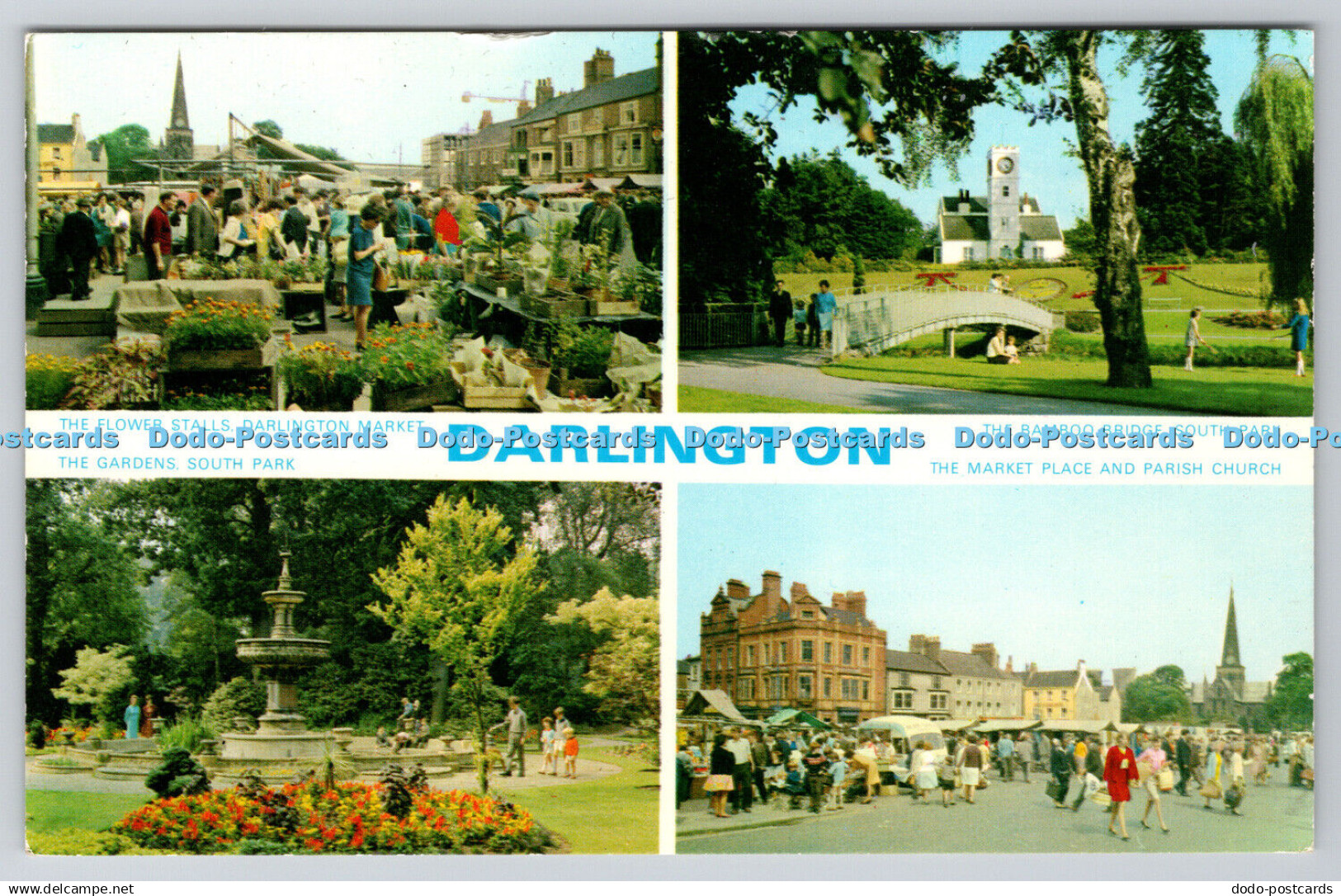 R744892 Darlington South Park The Gardens The Flower Stalls Darlington Market E