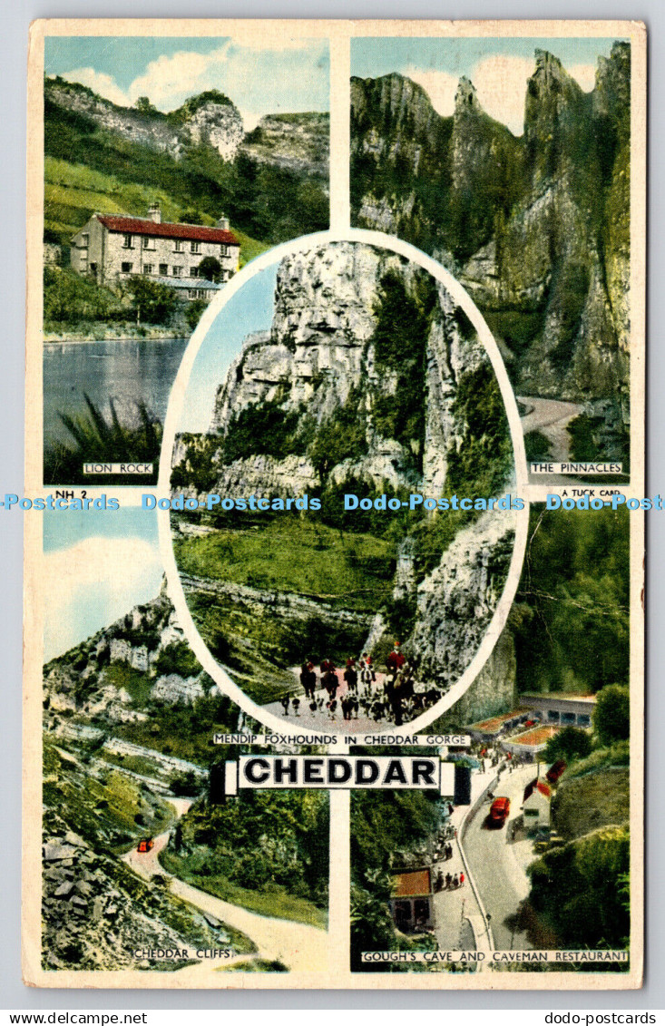 R745527 Cheddar Lion Rock The Pinnacles Cheddar Cliffs Raphael Tuck and Sons Mul