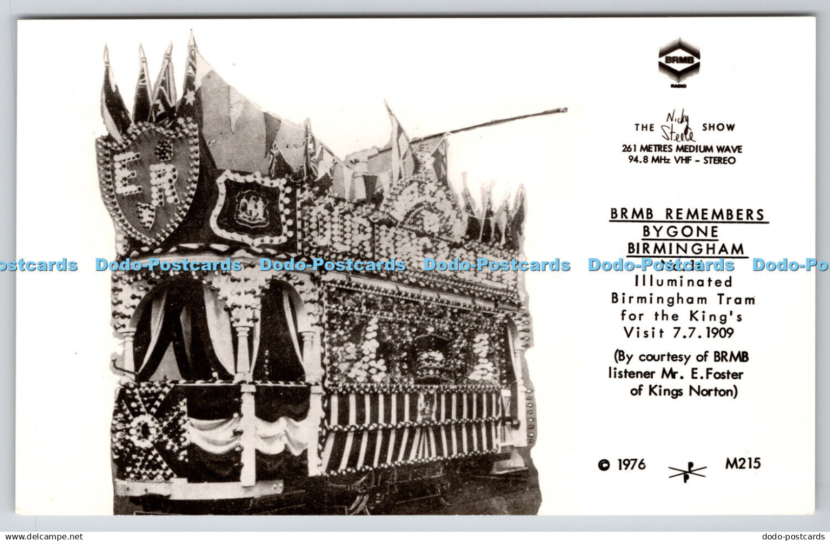 R746239 BRBM Remembers by Gone Birmingham No 14 Illuminated Birmingham Tram For