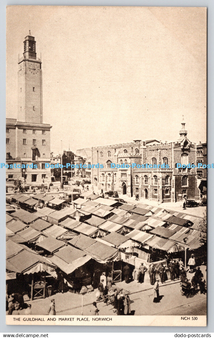 R755747 Norwich The Guildhall and Market Place Jarrold Norwich England