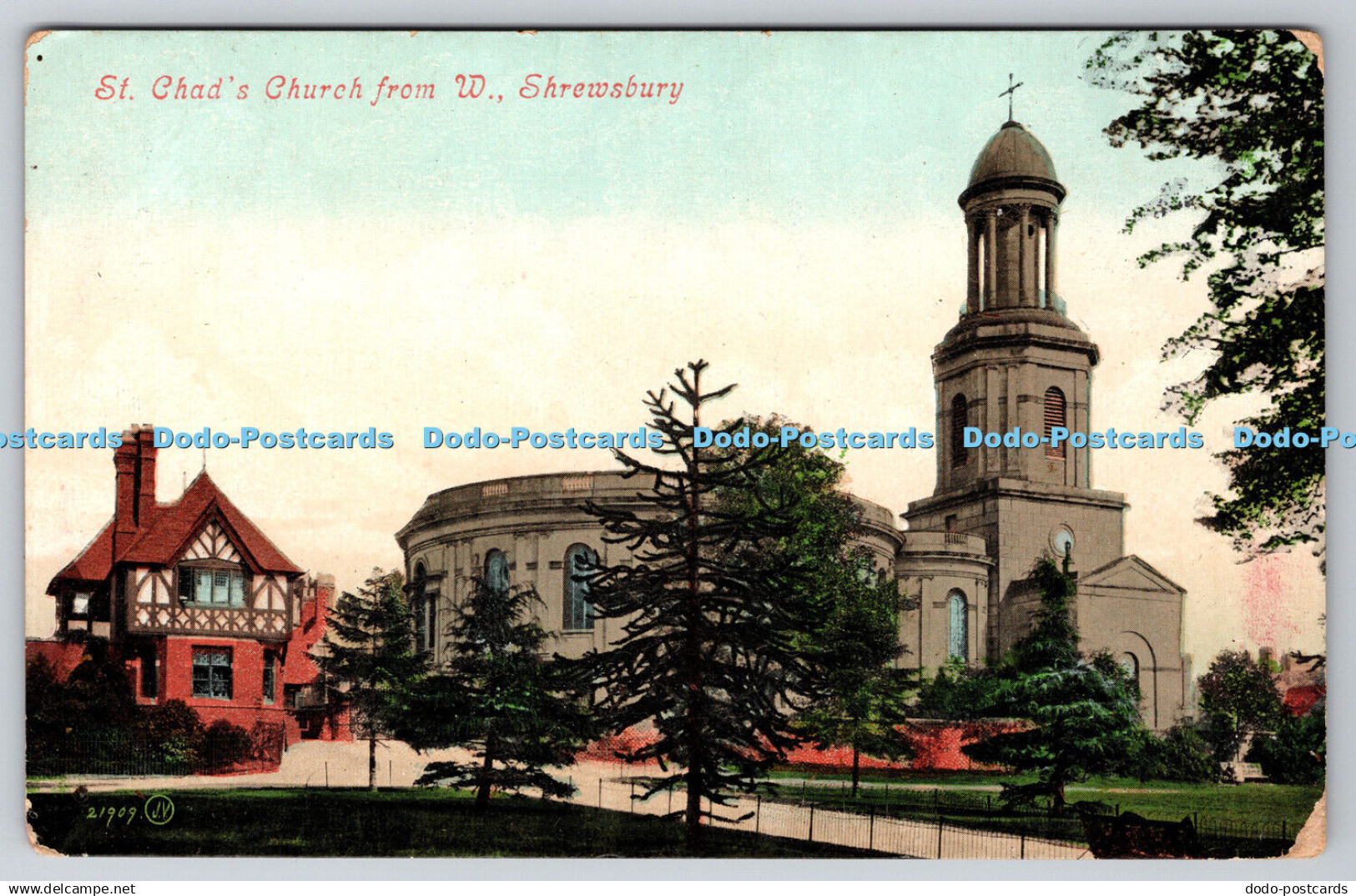 R757009 Shrewsbury St Chad Church From W Valentine Series