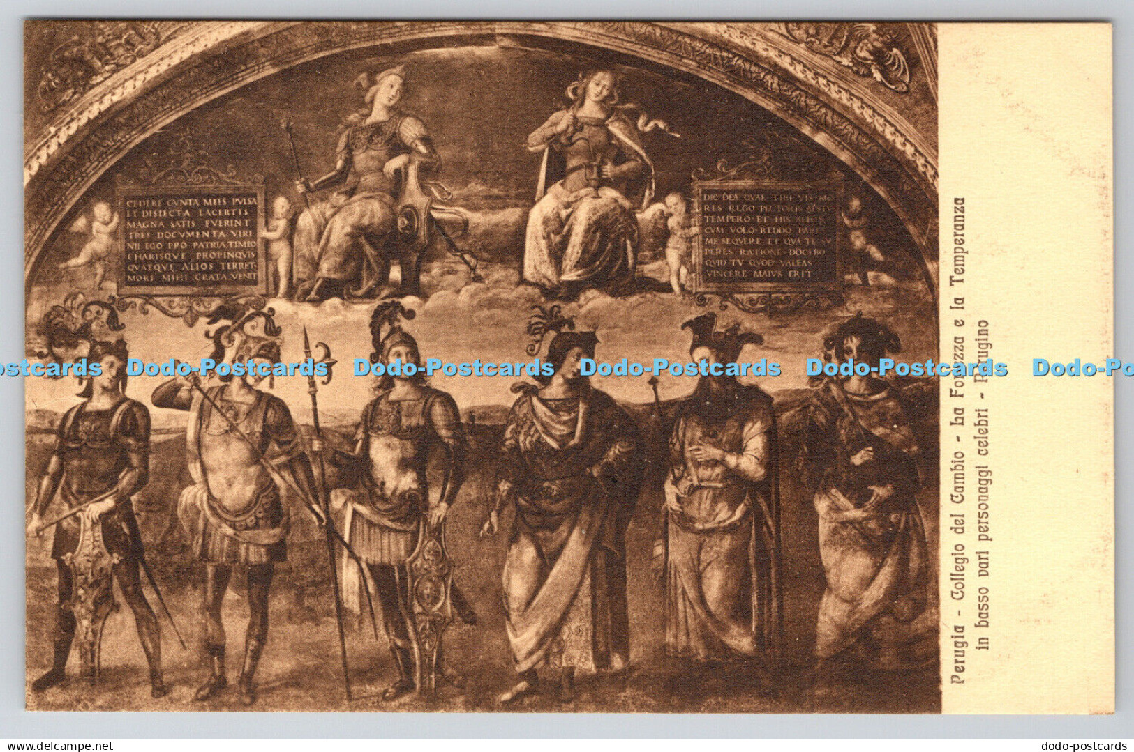 R763903 Perugia Collegio del Cambio La Fortezza e la Temperanza In Basso Vari Pe