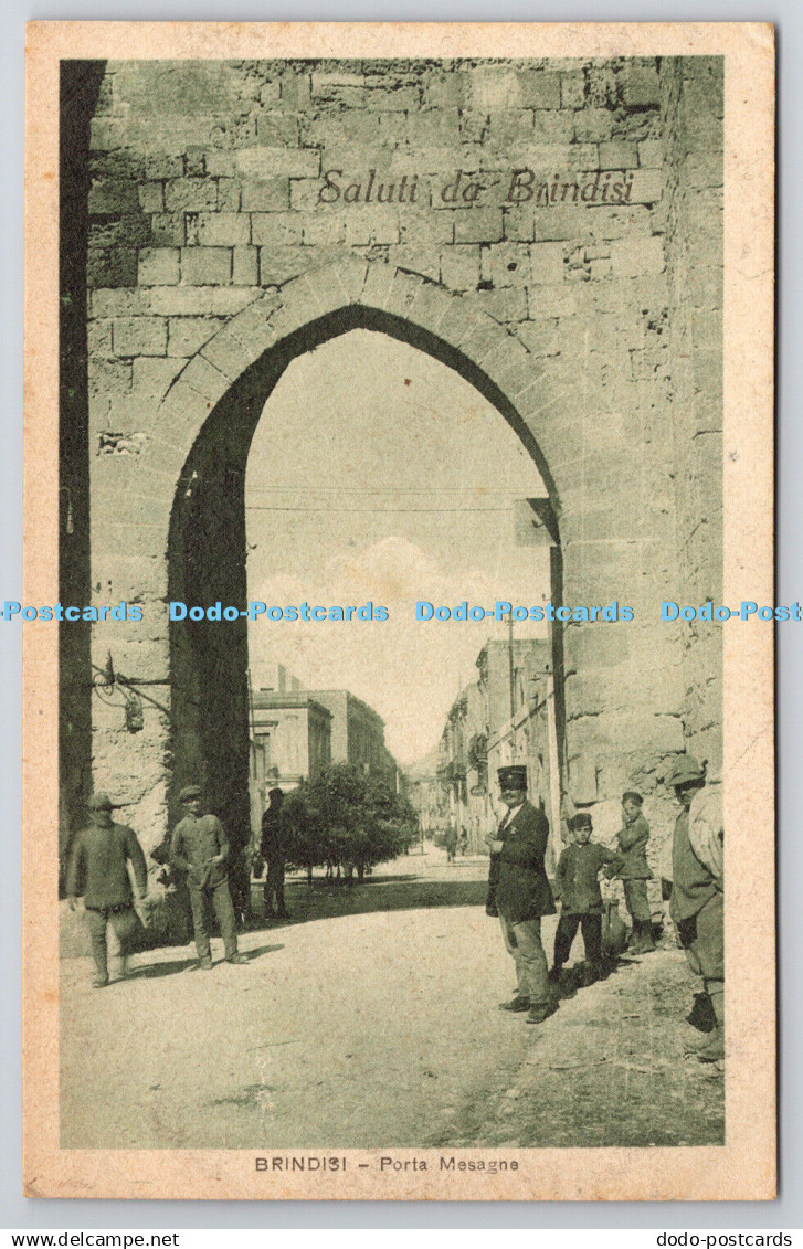 R766334 Brindisi Porta Mesagne Saluti da Brindisi IPA CT V Censura
