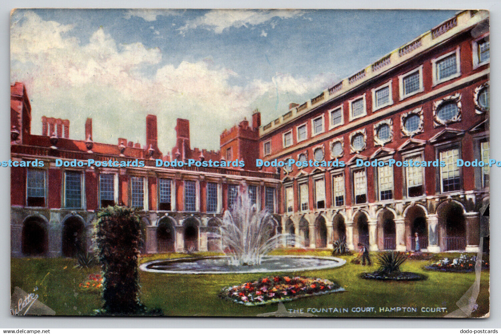 R768374 Hampton Court The Fountain Court Tuck Oilette 8517