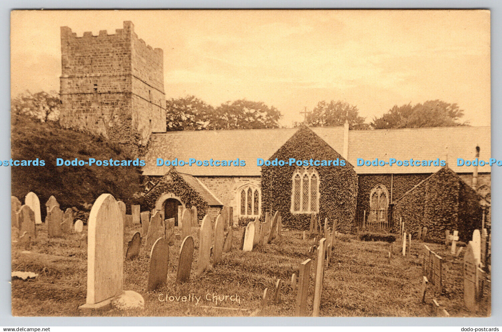 R769467 Clovelly Church Postcard