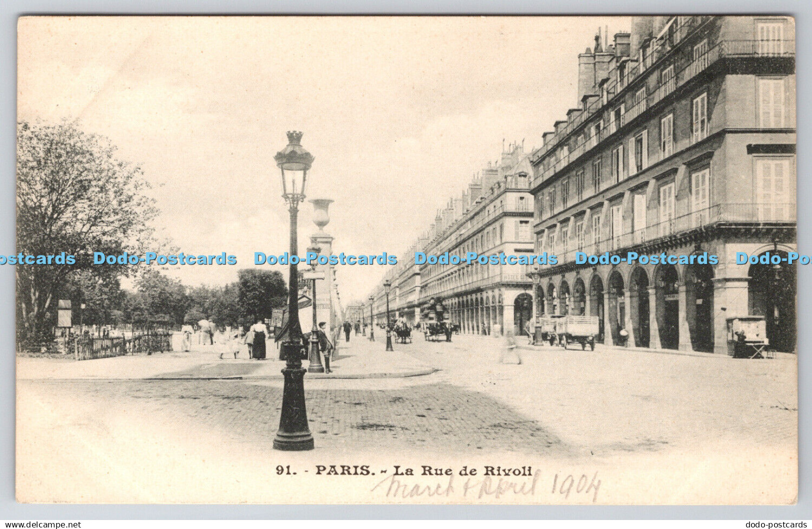 R769722 Paris La Rue de Rivoli 1904