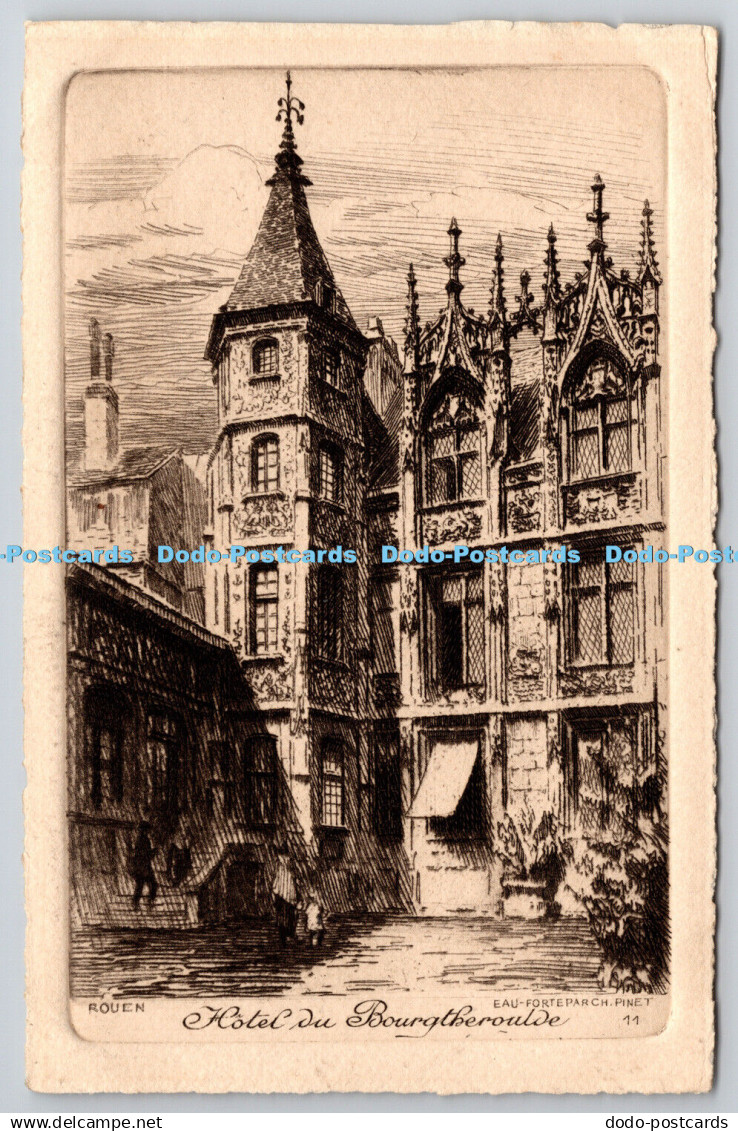 R776245 Rouen Hotel du Bourgtheroulde Eau Forte Parch Pinet
