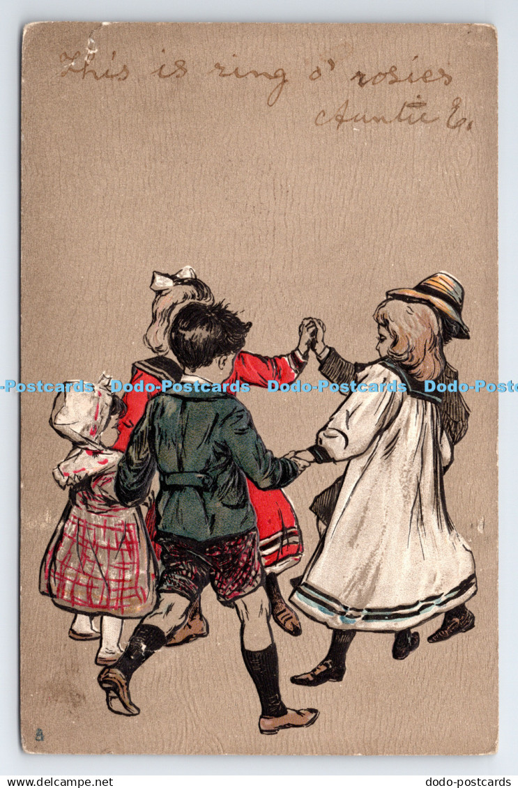 R777112 Children Playing Tuck Art Series 1017 PM Workington 1904