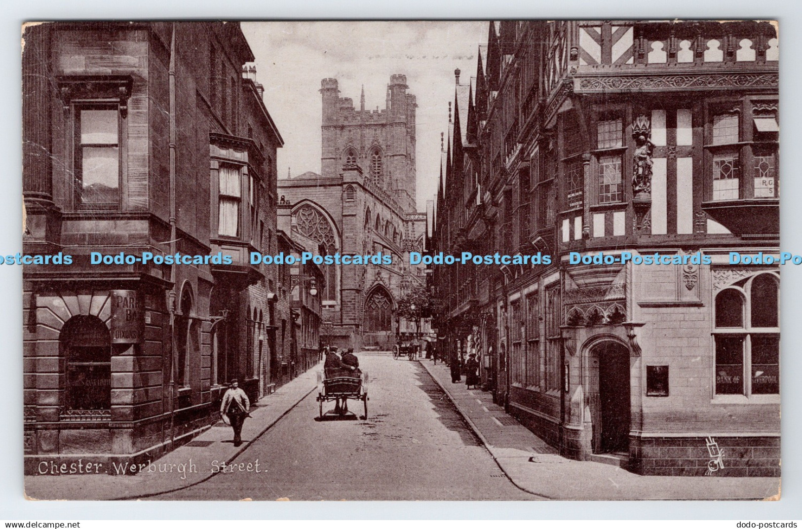 R778293 Chester Werburgh Street Tuck Silverette Chester Cathedral 1893