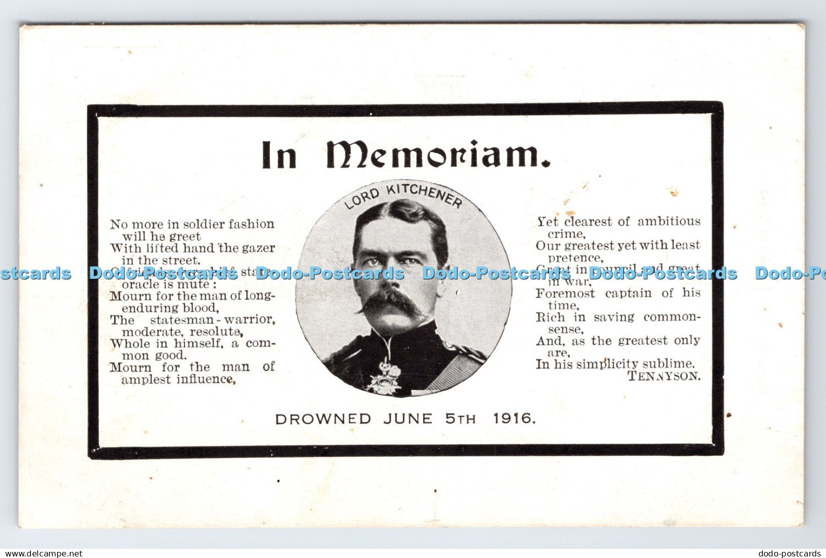 R779062 In Memoriam Lord Kitchener Philco Series No 5036