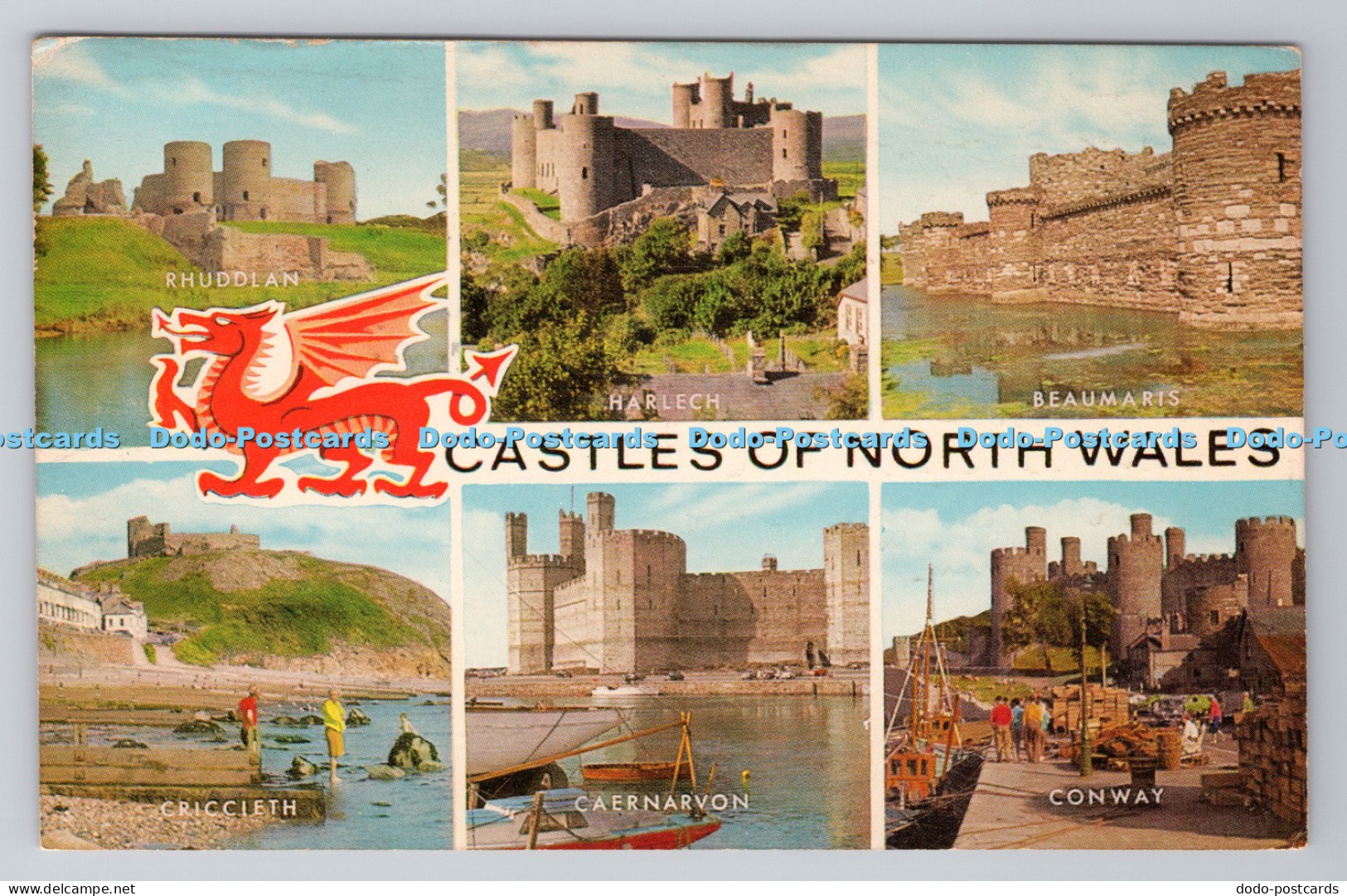 R784184 Castles of North Wales Harlech J Salmon Sevenoaks PM Rhyl Flintshire 197