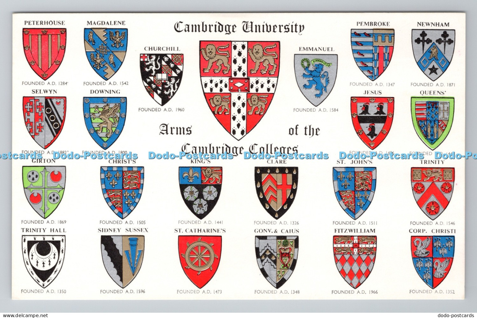 R784323 Cambridge University Arms of the Cambridge Colleges J Salmon Sevenoaks
